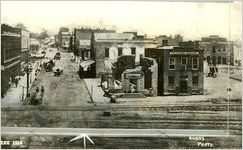 Heavily retouched print of the ruined Georgia Railway and Banking Company building, Atlanta, Georgia, 1865