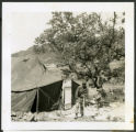 Borders stands in front of Kumhwa squad tent