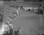 Thumbnail for Ralph Metcalfe winning 220-yard preliminary at NCAA outdoor championship, 1932