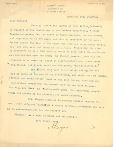 Thumbnail for Letter from Clement G. Morgan to W. E. B. Du Bois