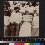 Group of church members with missionary magazine, Tobago, ca. 1930