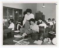 Students in a Typing class with Professor Jewel McCann, circa 1955