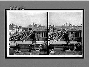 U.S. Government Building from Education Building over sunken gardens. [Active no. 5826 : stereo iInterpositive]