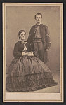 [Unidentified soldier in Union uniform with unidentified woman, probably his wife]