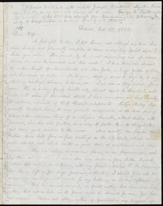 Letter from William Lloyd Garrison, Detroit, [Michigan], to Helen Eliza Garrison, Oct. 17, 1853