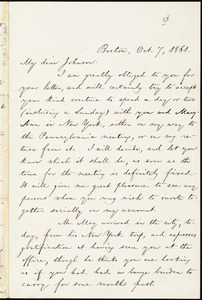 Letter from William Lloyd Garrison, Boston, [Mass.], to Oliver Johnson, Oct. 7, 1861