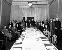 Meeting of the State Agents Negro Rural Schools. Roosevelt Hotel. Seated Left to right: J.E. Williams, Assistant, Louisiana, D.B. Taylor, Assistant-Texas, E.A. Duke-Oklahoma, L.N. Taylor-Kentucky, J.W. Huffington-Maryland, J.Davis-GEB, A. D. Wright-Southern Education Foundation, LMF-GEB, B.C. Caldwell-Jeanes and Slater Funds, E.G. McGehee Jr.-Assistant-Alabama, F.M.Alexander-Virginia, N.C.Newbold-N Carolina, Nolen M. Irby, Former Assistant-Arkansas now University of Georgia. Standing, left to right: L.M. Lester, Assistant-Georgia,WA Schiffley, Assistant-S. Carolina, JA Travis, Assistant-Mississippi, DE William-Florida,GH Ferguson, Assistant-N. Carolina, Dudley Tanner, Assistant-Tennessee,SL Smith, Former Assistant Tenn Now Peabody College, JB Felton-S. Carolina, AC Lewis-Louisiana, RL Cousins-Georgia, CL Barrow Former Assistant Louisiana now, WE Turner-Tenn, PH Easom-Mississippi, Gordon Worley-Texas, JS Lambert-Alabama, Fred McCuistion-GEB, Ed McCuistion-Arkansas