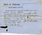 Montgomery County, Alabama Slave Holder Affidavits: July 22, 1861