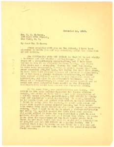 Letter from W. E. B. Du Bois to E. R. Mathews