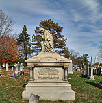 Grave monument at Mount Hebron Cemetery, which is actually a complex of five adjoining graveyards, including one in which Confederate dead from the U.S. Civil War of the 1860s are interred, in Winchester, Virginia