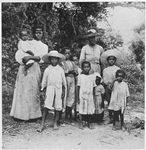 A group of Negro peasant women and children, Bahama Islands