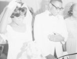 Josephine Bradford and Walter Bradley at their wedding reception in Montgomery, Alabama.