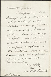 Letter to] My dear Garrison [manuscript