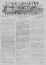 The Bulletin of Atlanta University, April 1899 no. 100, Atlanta, Georgia