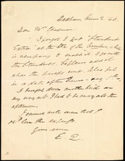 Letter to] Dear Mrs. Chapman [manuscript