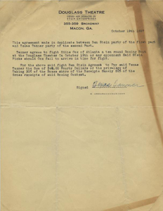 Contract between Ben Stein and Texas Tanner, 1927 Oct. 19