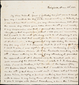 Letter from Charles Calistus Burleigh, Plainfield, [Connecticut], 1851 [April] 23d