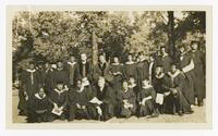 Clark Faculty with Dr. Olsan, C.L. Harper, and Mrs. James P. Brawley, at Commencement, 1936