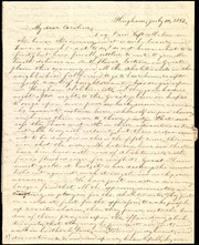 Letter to] My dear Caroline [manuscript