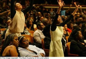 Dancers amidst audience