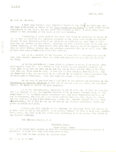 Letter from Anson Phelps Stokes to W. E. B. Du Bois