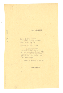 Letter from Crisis to Melva L. Price