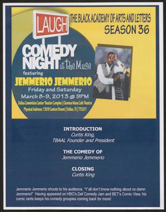 Flyer: Comedy Night at the Muse Featuring Jemmerio Jemmerio