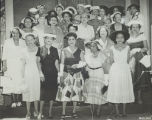 Large group photograph of women in hats