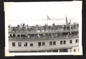 Photograph of boat in tidal basin in Washington, D.C., circa 1941