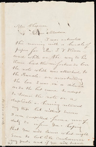 Thumbnail for Letter from William Cooper Nell, Boston, [Mass.], to Maria Weston Chapman, April 3rd, 1840