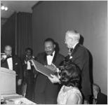 Martin Luther King, Jr. at his Nobel Peace Prize recognition dinner, National Conference of Christians and Jews, Dinkier Plaza Hotel, Atlanta, Georgia, January 27, 1965