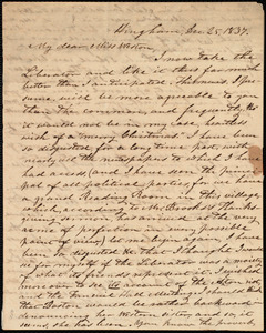 Letter from Increase S. Smith, Hingham, [Mass.], to Caroline Weston, Dec. 25, 1837