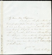 Letter to] My dear Mrs. Chapman [manuscript