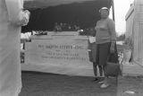 Woman and little girl at Martin Luther King, Jr.'s grave site at South View Cemetery.