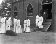 African Americans processing to a baptism