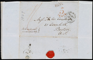 Envelope from John Bishop Estlin, Bristol, [England], to Anne Warren Weston, No[v]. 23, 1849