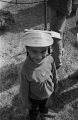 Girl wearing a visor during the 20th anniversary commemoration of the Selma to Montgomery March in Selma, Alabama.