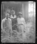 [Uncle Joe McDonald, Aunt Mollie McDonald, and daughter Janie McDonald, outside their farm home, near Livingston, Ala.]