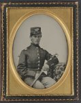 [Unidentified soldier in Union officer's uniform with sword]