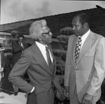 Bayard Rustin talking with Tom Bradley, Los Angeles, 1973