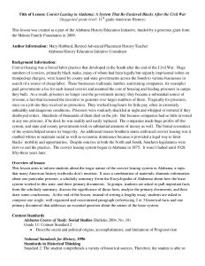 Convict Leasing in Alabama a System that Re-Enslaved Blacks