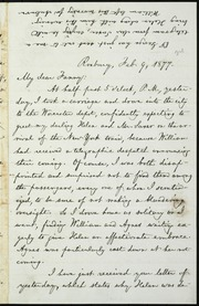 Letter to] My dear Fanny [manuscript