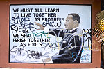 Thumbnail for MLK Jr. mural by Debbie Husband, 1993, The Original Bill Taco House, 219 E. Martin Luther King Boulevard, Los Angeles, photographed in 2013