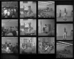 Set of negatives by Clinton Wright including baby on H Street, Madison Negro History Week, and Westside School teachers, 1967