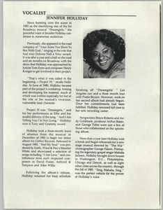 Article: Jennifer Holliday