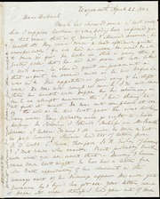 Letter to] Dear Deborah [manuscript