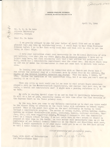 Letter from Phelps-Stokes Fund to W. E. B. Du Bois