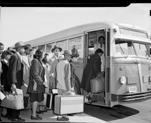 H.U. Freshmen at Union Station [from negative] [acetate film photonegative]