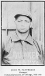 John W. Patterson, manager Columbia Giants, of Chicago, 1899-1900