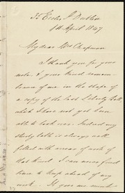 Letter to] My dear Mrs. Chapman [manuscript